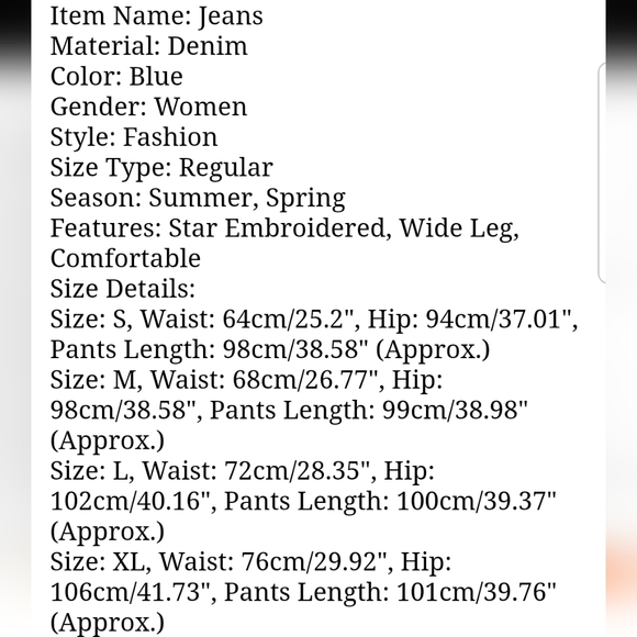 Star Embossed Loose Fit Jean's New Without tags Sz. M - Picture 6 of 10